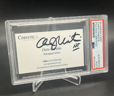 Governor Chris Christie Autograph PSA/DNA Authenticated Signed Business Card picture