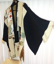 Vintage DAY LILI SILK JAPAN KIMONO ROBE BATHROBE - UNISEX ONE SIZE JAPANESE picture