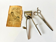 Antique Hair Clipper Brown Sharpe Mfg Co Providence RI Manual Barber Set 1900s picture