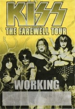 KISS 2000 Farewell concert tour official Working Crew Backstage Pass picture