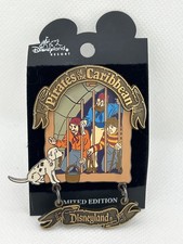 Disneyland Pirates of the Caribbean Jail Dog Pin Limited Edition Dangle picture