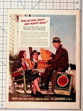 Vintage 1941 Lucky Strike Cigarettes Tobacco Print Ad Danville VA picture