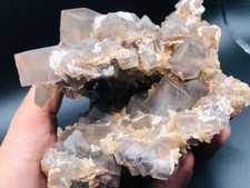 1257g Beautiful Natural unique Shape Stone Fluorite With Dual sided Matrix picture