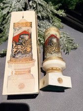 1978 Jasco Christmas Treasures Sleigh Ride Candle Holder Ensemble Box Vintage picture