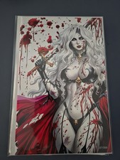 Lady Death: Malevolent Decimation #1 Kirkham Battle Damage Variant LTD 227 /350 picture