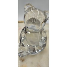 Princess House Lead Crystal Teddy Bear Figurine Valentines Mothers Day Gift picture