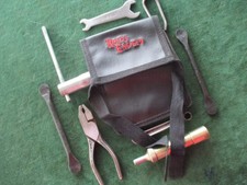 CLASSIC ROYAL ENFIELD  TOOLKIT AND 12 inch   MOTORCYCLE TYRE PUMP -old stock picture