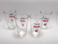 Brand New Set of 4 Samuel Adams Applebee's Cheers to 250 Years 12oz Beer Glasses picture