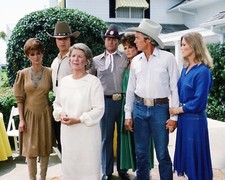 Dallas Miss Ellie Pam Bobby J.R. Sue-Ellen Ray & Donna at Southfork 4x6 photo picture
