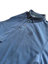 Disney Club 33 Tommy Bahama Polo Shirt Mens L Blue Stripe Embroidered Crest 011 picture