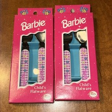 Vintage Barbie Cutlery Flatware Spoon & Fork 1997 Brand New In Box Set Of 2 C2 picture