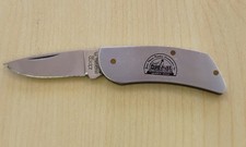Vintage Zippo USA Stainless Steel Lockback Pocket Knife Custom Advertising Logo picture