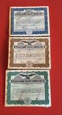 WILKES-BARRE TRANSIT CORP Stock (Lot of 3) Doc Stamps Historic PA Trolley Bus picture