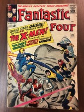Fantastic Four #28 GD+ 2.5 Early X-Men Crossover Jack Kirby Art (Marvel, 1964) picture