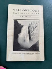 Vintage 1935 Yellowstone National Park Dept Of Interior Booklet Collectable Map picture