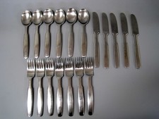 Set of 18 Pieces Lauffer Japan Stainless Satin Kronos Knife Fork Spoon picture