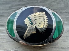 vintage, handcrafted western belt buckle by the renowned makers Johnson & Held picture