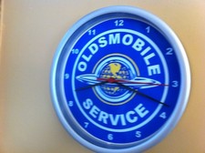 Oldsmobile Service Motors Garage Mechanic Man Cave Advertising Clock Sign picture