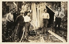 Front view of Tornow's shack Hoquiam WA 1913 RPPC Photo Postcard Copy picture