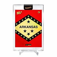 FLAG OF ARKANSAS U.S. State Flags Holo Gold Card 2023 GleeBeeCo #81BF-G 1/1 picture