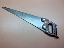 Antique E.C. Atkins & Company Short Toolbox Finish Hand Saw 1887 Logo 11-12 tpi picture