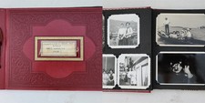 1954 antique TRAVEL PHOTO ALBUM italy CHATTERBOX CLUB BOSTON history wedding picture