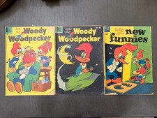 Vintage Woody Woodpecker Comics Lot of 3 Dell Walter Lantz 1950s picture