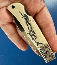 Sam McDowell Custom Scrimshaw Knife 2009 