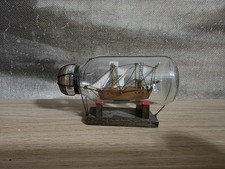 Vintage Bahamas Pirate Ship in a Bottle Miniature Nautical Souvenir Decor picture