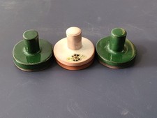 4 Vintage Rycraft Ceramic Cookie Stamps Snowman-Grapes-Peacock & Tree of Life picture