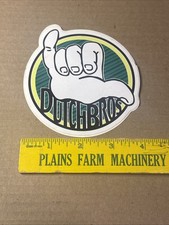 Vintage Dutch Bros Coffee Shaka Hang Loose Hand Sticker Decal Rare Green picture