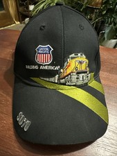 Union Pacific Railroad Train SD70 Hat Cap Black Museum 100% Cotton Locomotive picture