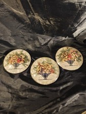 Peter Watson’s Studio Vintage set of 3 Dried Flowers Under Bubble Glass #2DS picture