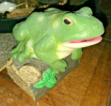 Vintage Gemmy Singing Frog Croaks Plays Spiders and Snakes RARE picture