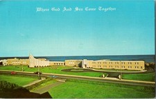 Vintage San Alfonso Retreat House Ocean AVE Postcard NJ 12c Stamp picture