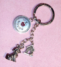 I LOVE MY DOG Key Ring Chain With Charms From Little Gifts Doghouse picture