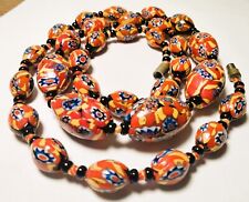 Rare Antique Venetian Millefiori Beads Beaded Necklace picture