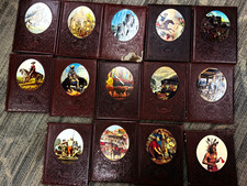 Set of 12 Embossed Brown Western Americana Books Time life books picture