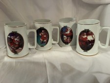 Vintage 1996 Coca-Cola Christmas Santa Collector Edition Cups Mugs Set of 4 picture