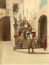 Italy, Florence. Courtyard of Palazzo del Bargello Vintage Albumen Print. Italy. picture