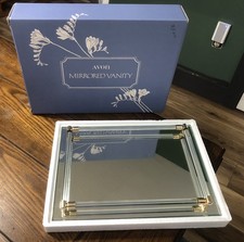 1 Avon Vintage MIRRORED VANITY Beautiful Perfume/ Makeup Tray New in Box picture