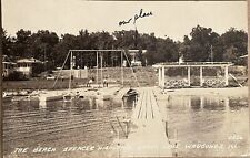 RPPC Wauconda Illinois Bangs Lake Spencer Highlands Beach Real Photo Postcard picture