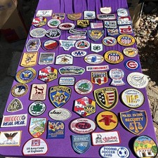 VTG Patch Lot 65+ Pieces Estate Find CHP CTA Military Security Corporate Retro picture
