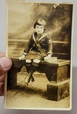 Antique RPPC Real Photo Postcard Little Girl Wearing Sailor Outfit Milwaukee picture