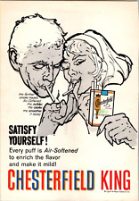 Chesterfield King Cigarette Smoking Print Advertisement Ad Vintage picture