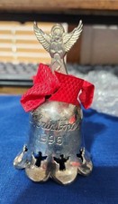 International Silver Co. 1996 Engraved Christmas Bell Silverplate Angel 3.5