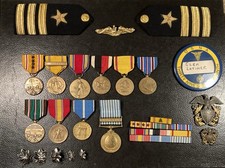 WWII Korea USN Submarine Captain Named Medal Grouping Dolphins USNA Clem Latimer picture