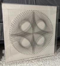 VTG Encased String Spiral Mod Geometric Mid Century Modern Sacred Geometry 24x24 picture