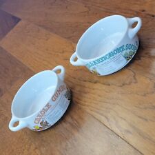 2 Vintage Ljungberg Soup Bowls New Orleans Recipe CREOLE GUMBO OYSTER SOUP 1983 picture