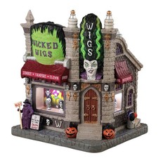 Lemax Spooky Town Halloween Village Wicked Wigs with a Tall Wigs Face 35014 picture